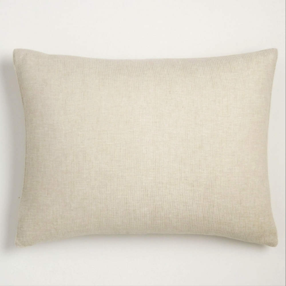 European Flax Linen Mini Waffle Sham Natural Flax, Euro, Retail $59.00